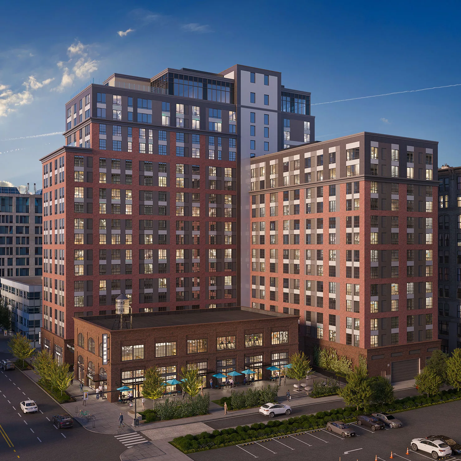 Broad + Noble exterior rendering - Philadelphia, PA